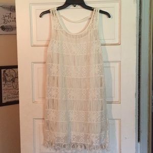 Crocheted cream mini. Size Xsmall